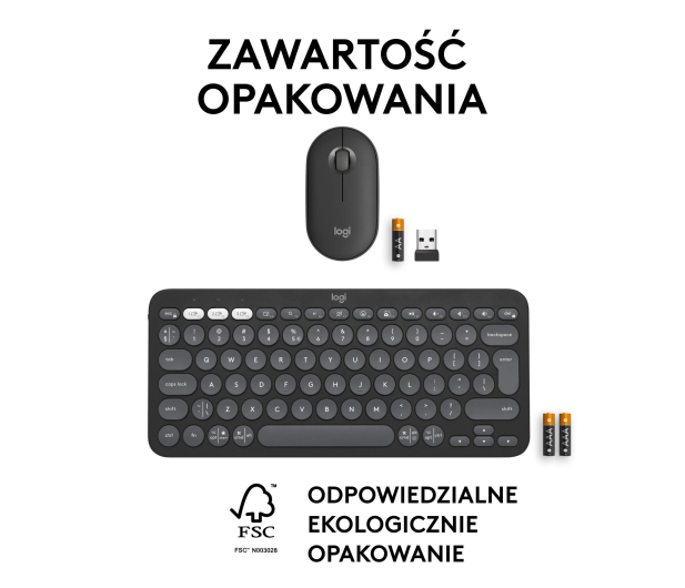 LOGITECH klawiatura i mysz Pebble 2 Combo grafit - 1172741 - zdjęcie 16